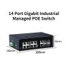BAISULI Industrial Din Rail Switch Gigabit Ethernet 14 Port Industrial Managed POE Switch,1000Base-T DIN Rail Network Ethernet Switcher with 2.5G SFP Port L2 view 2
