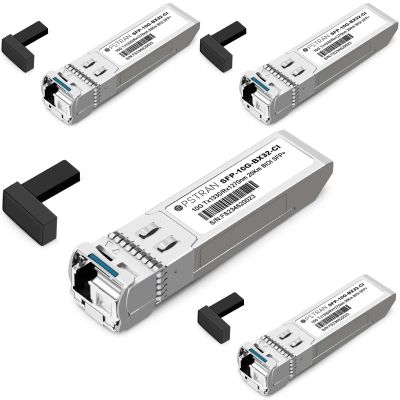 OPSTRAN 10GBASE-BX BiDi SFP+ Optical Transceiver Module Compatible with Dell GP-SFP-10GBX-D-20 1330nm-TX/1270nm-RX 20km DOM Simplex LC SMF 4 Pack