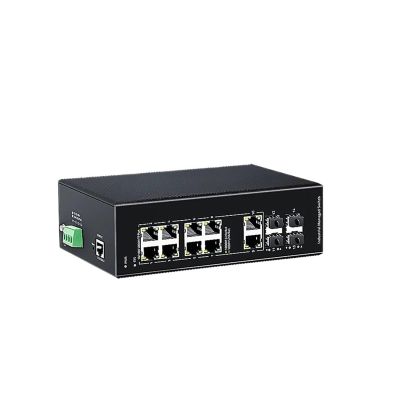 BAISULI Industrial Din Rail Switch Gigabit Ethernet Gigabit Industrial Managed Switch 14 Port 1000Base-T Network Ethernet Switcher,DIN Rail 2.5G SFP Uplink L2