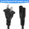 10ft Power Cord, 2 Prong AC Power Cable Compatible with JBL PartyBox 100 110 200 300 310 710 1000 on-The-Go Speaker JBL Bar 2.1 3.1 5.1 9.1 Soundbar 2 Slot Charger Cable Replacement view 4