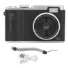 Digital Camera, 48MP 1080P HD Vlogging Camera, 16x Zoom 2.4 Inch Autofocus Compact Camera, Video Camera for Selfie, Travel, Kids, Adults (Black) view 1