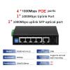 BAISULI Industrial Din Rail Switch Gigabit Ethernet Industrial Gigabit POE Switch 5/6 Port 100/1000Base-T DIN IP30 Network Ethernet Switch Max BT90W(ZX500-AFG-411S) view 2
