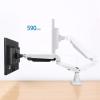 Monitor Mount Single Monitor Desk Mount for most 15"-27" Screens, Aluminum Single Monitor Arm with Grommet Base, Adjustable Gas Springs Monitor Mount, VESA 75/100mm Monitor Desk Stand(White) view 4