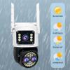 Andoer 2MP+2MP Wireless Monitor Camera Triple Lens 5X Zoom Wall Mount Smart WiFi Camera Waterproof Full Color Night Vision 2-Way Audio Humanoid Detection Push PTZ Rotatable Wireless Security Camera view 4