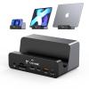 TobenONE 18-in-2 MacBook Docking Station Dual Monitor 4K@60Hz, 150 Power Adapter, 20W Charging, USB C Docking Station with 2 HDMI&DP, 7 USB, 2.5Gbps Ethernet, 2 Audio, Dock Stand for MacBook Pro view 1