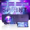 Portable Bluetooth Mini Projector with WIFI, 1080P Full HD Portable Projector, Home Theater Video Projector Compatible with TV Stick Phone/HDMI/USB, indoor & Outdoor Use (black) view 2