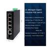 BAISULI Industrial Din Rail Switch Gigabit Ethernet Gigabit L2- Managed Industrial POE Switch 6-Port Full Gigabit POE Industrial Ethernet Data Switch Support Port Mirroring view 2