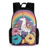 VTCTOASY Laptop Backpack for Men Women Lightweight Backpack Unicorns Doughnut Rainbow Daypack Rucksack with Compartment Laptop Bag view 1