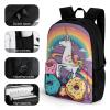 VTCTOASY Laptop Backpack for Men Women Lightweight Backpack Unicorns Doughnut Rainbow Daypack Rucksack with Compartment Laptop Bag view 3