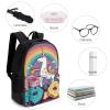 VTCTOASY Laptop Backpack for Men Women Lightweight Backpack Unicorns Doughnut Rainbow Daypack Rucksack with Compartment Laptop Bag view 4