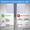 Proxicast Aluminum Mount for Starlink V2 Antennas - Adjustable Pivot Bracket & Mast (1.5" x 36" Pole) - Includes Stainless Steel Coupler for Starlink Gen2 Motorized Rectangular Satellite Dish view 2