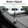 Sylvil Car Short Antenna, 4.72" Aluminum Radio Antennas Replacement, Carbon Fiber Antenna Kit with Screws, AM/FM Roof Mount Car Radio Reception Antennas Mast for Most Cars SUVs (Silver) view 3