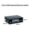 BAISULI Industrial Din Rail Switch Gigabit Ethernet 10 Port 100M Industrial Ethernet Switch Gigabit Uplink SFP Port DIN Rail Wall Mounted Network Ethernet Switcher DC12-55V view 2