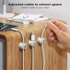 6 Pack Magnetic Cable Clips  Cord Organizer & Holder, Toocki Adhesive Cable Management, Wire Holder for USB Charging Cables, Ideal for Home, Office, Car, Desk, and Nightstand-Green view 2