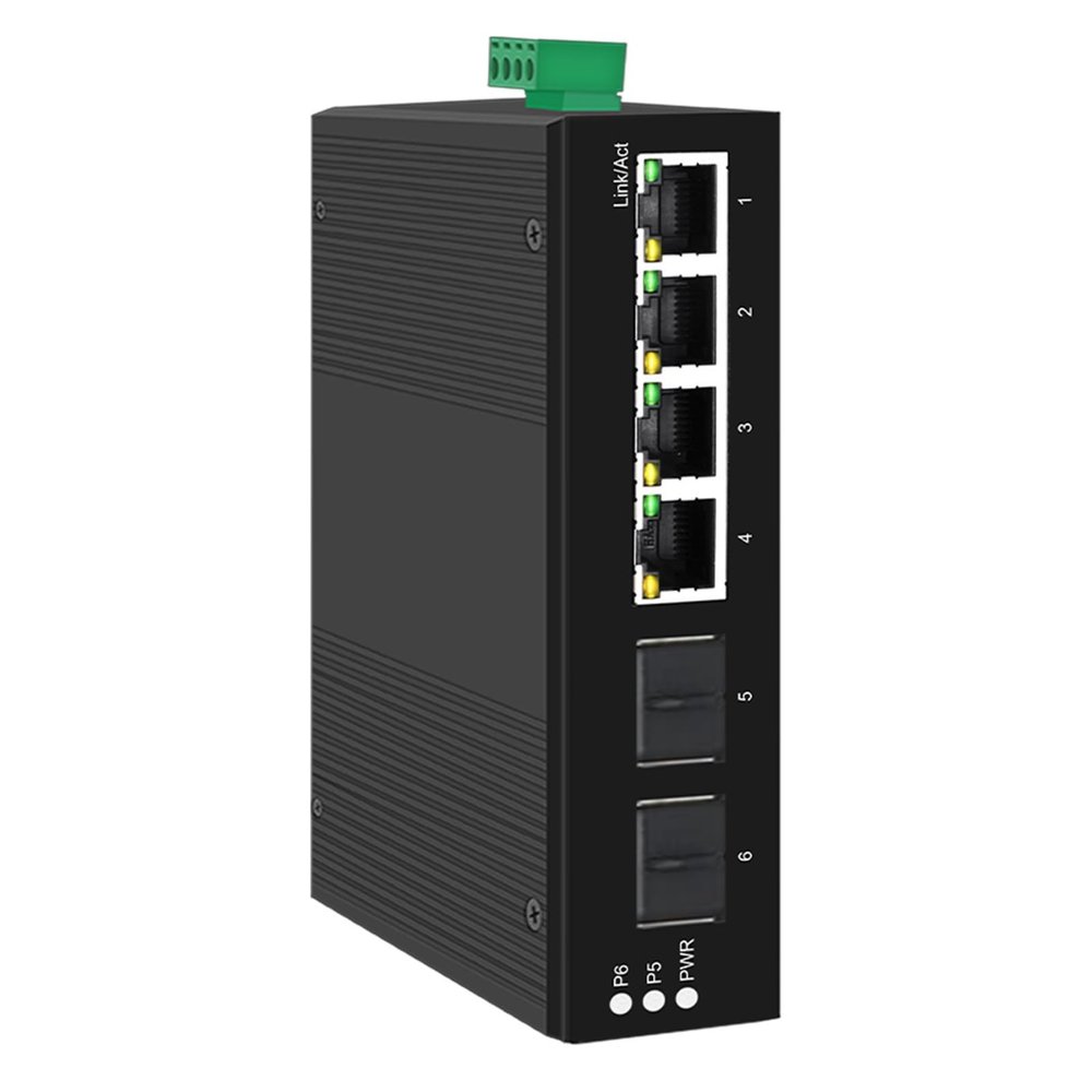 BAISULI Industrial Din Rail Switch Gigabit Ethernet Industrial PoE Managed Switch 4/8 Port 10/100/1000Mbps + 2 Port Gigabit SFP DIN-Rail IP40 Standard IEEE802.3af/at(JT-GYP3208S-GFM)