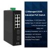 BAISULI Industrial Din Rail Switch Gigabit Ethernet Industrial PoE Managed Switch 4/8 Port 10/100/1000Mbps + 2 Port Gigabit SFP DIN-Rail IP40 Standard IEEE802.3af/at(JT-GYP3208S-GFM) view 2