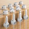 12 Pack Magnetic Cable Clips  Cord Organizer & Holder, Toocki Adhesive Cable Management, Wire Holder for USB Charging Cables, Ideal for Home, Office, Car, Desk, and Nightstand-White view 1