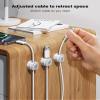 12 Pack Magnetic Cable Clips  Cord Organizer & Holder, Toocki Adhesive Cable Management, Wire Holder for USB Charging Cables, Ideal for Home, Office, Car, Desk, and Nightstand-White view 2
