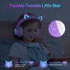 LOBKIN Bluetooth 5.3 Kids Headphones with Case - RGB LED Light Up Cat Ears Foldable Adjustable Over Ear Headphone Support Wireless or 3.5mm Wired Mode for Toddler & Girls & Boys Teens view 4