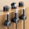 6 Pack Magnetic Cable Clips  Cord Organizer & Holder, Toocki Adhesive Cable Management, Wire Holder for USB Charging Cables, Ideal for Home, Office, Car, Desk, and Nightstand-Black view 1
