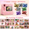 Instant Print Camera for Kids, 1080P Kids Instant Cameras,HD Selfie Digital Video Cameras Toddler 3 Rolls Print Paper & 32G Card,Christams Birthday Gifts for Girls Boys Age 5 6 7 8 9 10 view 4