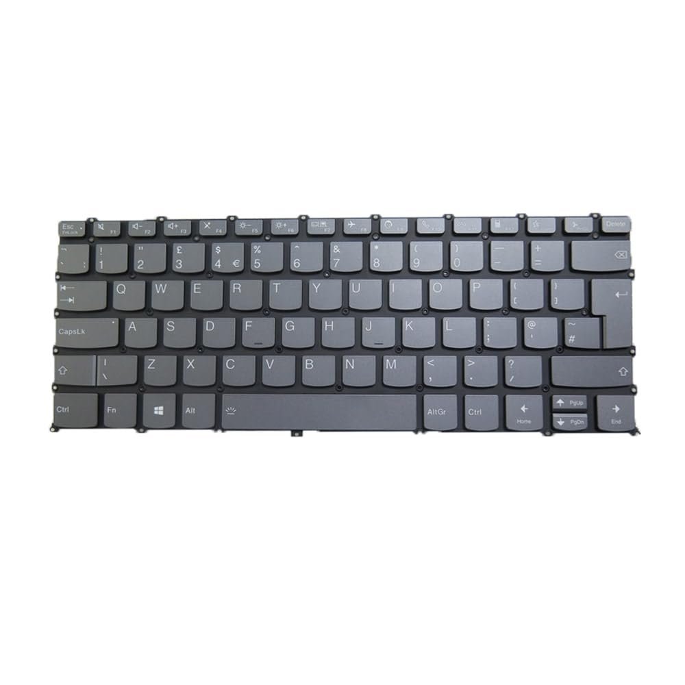 Laptop Keyboard for Lenovo V14 G2-ALC 82KC United Kingdom UK with Backlit Gray New