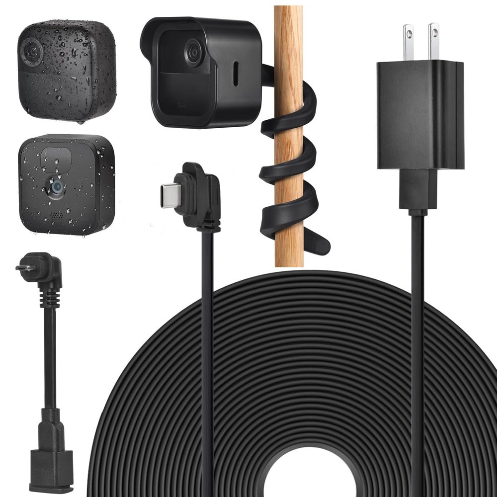 3Pack 30ft/9m Power Cable with Adapter and 1Pack Flexible Twist Mount and Weatherproof Protective Housing for Blink Outdoor 4 (4th Gen), Blink Outdoor/Indoor (3rd Gen)