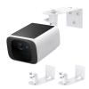 Metal Wall Mount Compatible with eufy SoloCam S220/C210, for eufyCam 2C/2C Pro, 2/2 Pro, 3C/S300, 3/S330, 360 Swivel and 90 Tilt Adjustable for Better View Angle, Camera Brackets for Eufy Camera view 1
