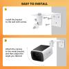 Metal Wall Mount Compatible with eufy SoloCam S220/C210, for eufyCam 2C/2C Pro, 2/2 Pro, 3C/S300, 3/S330, 360 Swivel and 90 Tilt Adjustable for Better View Angle, Camera Brackets for Eufy Camera view 3