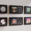 SKZOHROT 1 Pc CD Display Frame, 14.4" x 7.7" Display Disc and CD Box, Double Groove Signed CD Frame Made of Solid Wood for Self Standing, Home Decor CD Frame Display for Music Enthusiast (Black) view 1