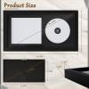 SKZOHROT 1 Pc CD Display Frame, 14.4" x 7.7" Display Disc and CD Box, Double Groove Signed CD Frame Made of Solid Wood for Self Standing, Home Decor CD Frame Display for Music Enthusiast (Black) view 2