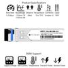 OPSTRAN 1000BASE-BX BiDi SFP Optical Transceiver Module Compatible with Extreme Networks MGBIC-BX20-D-1310 1310nm-TX/1550nm-RX 20km DOM Simplex LC SMF 4 Pack view 2