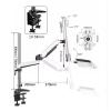 Monitor Mount Single Monitor Desk Mount, Sit Stand Workstation with keyboard tray and mouse box, Height Adjustable gas spring Single Monitor Mount Arm, Holds up to 13.2lbs Monitor Desk Stand(400mm) view 2