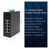 BAISULI Industrial Din Rail Switch Gigabit Ethernet Managed Switch Gigabit L2-Managed Industrial Ethernet Switch Support Management, Port Mirroring, 8-Port Switch 1000M view 2
