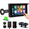 VSYSTO 5 Inch Motorcycle Carplay Touchscreen, Wireless Carplay and Android Auto, GPS Navigation, Parking Monitoring,WiFi Motorcycle Dash Cam SONYIMX307 1080P Front and Rear Camera,Tire Pressure Sensor view 1