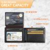 SMART CC Men Wallet with Tracker Work with Apple Findy(iOS only), Wallet Tracker with Bifold Minimalist Thin Wallet 13 Card &2 ID Windows & Cash Slot (carbon Black&Orange)(Not For Android) view 4