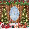 20x10ft Christmas Backdrop Christmas Tree Photography Background Ice Clock Golden Bell Backdrop Festival Boxes Various Socks Decoration Christmas Event Party Decorations Holiday Photo Background view 1