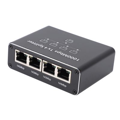 1000Mbps Gigabit Ethernet Splitter, High Speed RJ45 Connector Splitter with USB Power Cable, for Computer TV Game Console, for Online Games, Movie Watching, Large File Transfers
