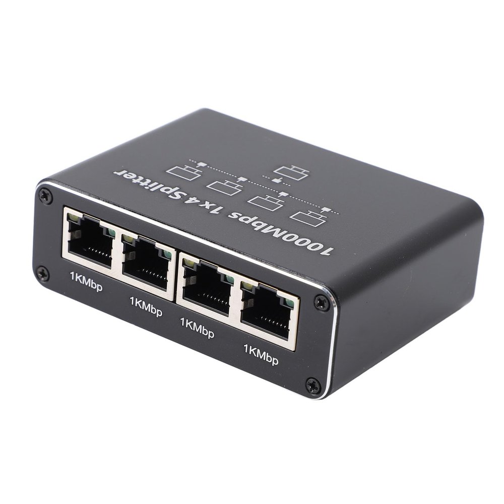 1000Mbps Gigabit Ethernet Splitter, High Speed RJ45 Connector Splitter with USB Power Cable, for Computer TV Game Console, for Online Games, Movie Watching, Large File Transfers