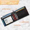 SMART CC Men Wallet with Tracker Work with Apple Findy(iOS only), Wallet Tracker with Bifold Minimalist Thin Wallet 6 Card &1 ID Windows & Cash Slot (Not For Android) (Carbon Black & Black) view 4