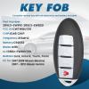 Keyecu Replacement Smart Remote Car Key Fob for Nissan Maxima 2007 2008 Sentra 2007-2012 CWTWBU735 285E3-EW81D 285E3-EW82D 315MHz ID46 Chip 4Buttons view 3
