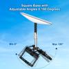 Starlink Gen 2 Roof Ridge Mount - No-Drill Installation Pole Mounting Kit with Pipe Adapter for Tilt Angle Adjustment, Compatible with Starlink V2 Standard Actuated Dish view 2