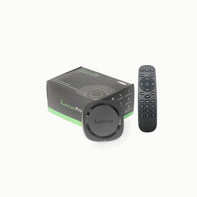 ACEMAX Audiocast Pro M20 Wireless WiFi Audio Receiver Multiroom Adaptor for Speaker Systems Convert Wired Speakers into Wireless Airplay WiFi Ethernet Bluetooth and Remote Control Compatibility