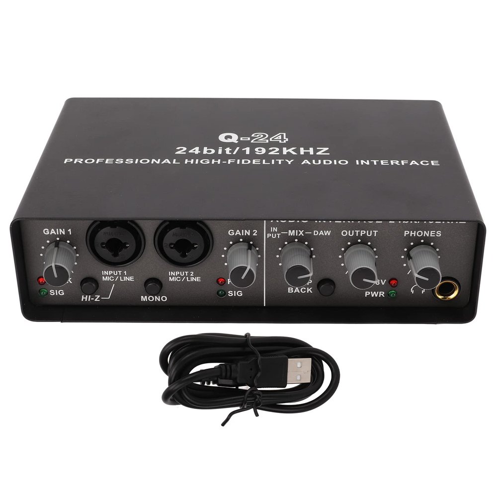 CCYLEZ Sound CardSound Card USB External Karaoke Recording Mobile Audio Mixer PC Portable Computer Recording USB External Sound Card for Live Streaming Recording and Gaming