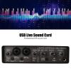 CCYLEZ Sound CardSound Card USB External Karaoke Recording Mobile Audio Mixer PC Portable Computer Recording USB External Sound Card for Live Streaming Recording and Gaming view 2