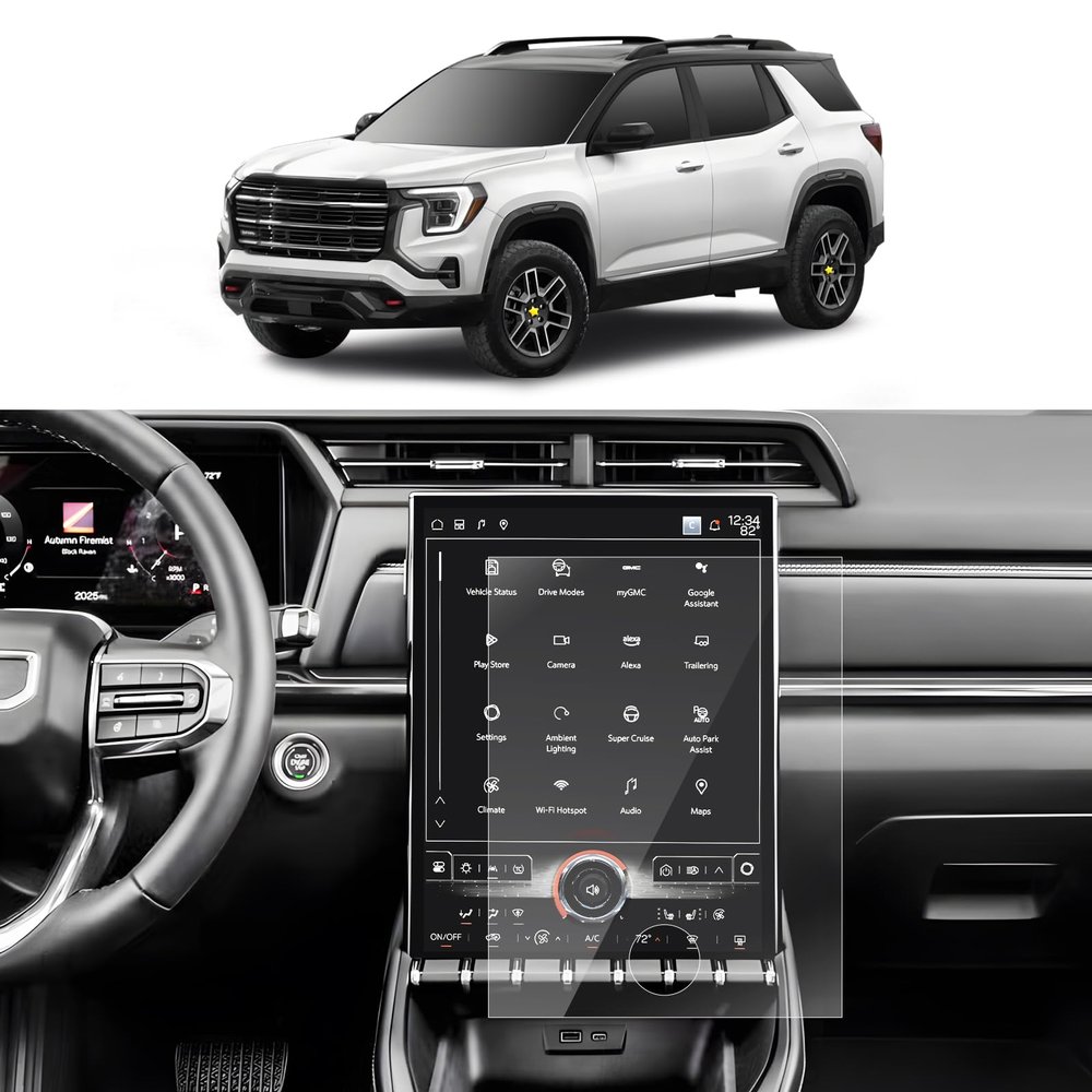 SKTU 2Pcs for 2025 2026 GMC Terrain Accessories Screen Protector 15 Inch for 2025 2026 GMC Terrain (Elevation/AT4/Denali) 15-Inch Infotainment Touchscreen 2025 2026 Terrain Accessories [Ultra Clear, Anti-Scratch, Anti-Glare]