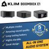 KLIM Boombox E1 - CD Player Portable Audio System + Extra BASS with Subwoofer + FM Radio, CD MP3 Bluetooth AUX USB + Wired and Wireless Mode Rechargeable Battery + Remote Control view 2