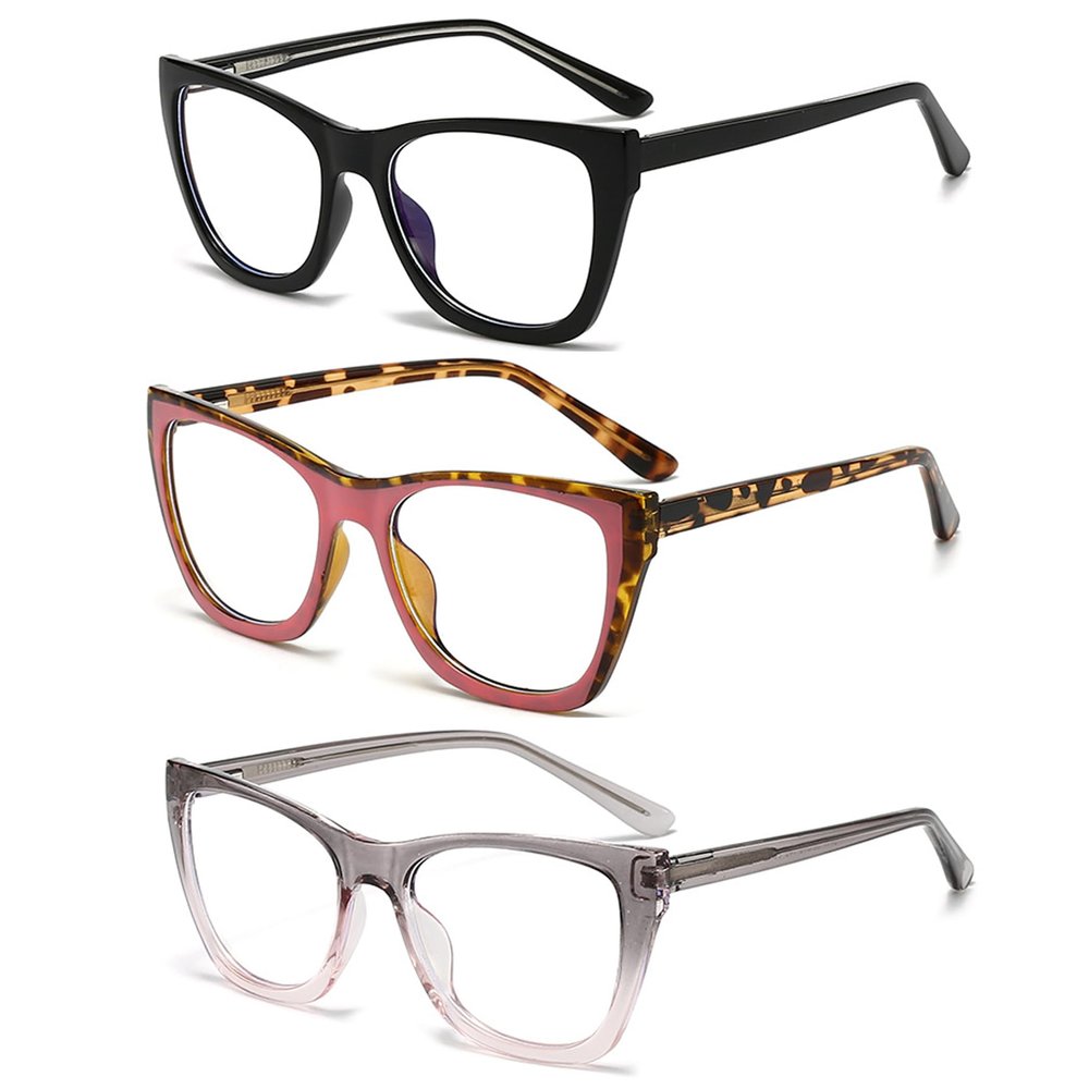 bullabulling Reading Glasses for Women Men - Blue Light Blocking Computer Readers Square Anti Glare/Eyestrain (c1/c3/c5, 2.50, x)