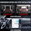 15.6 Inch Touch Screen Android Car Radio for GMC Sierra Chevrolet Silverado 2019 2020 2021 2022 2023 Head Unit Wirless Carplay GPS Navigation Screen Upgrade Multimedia Player Android Auto view 2