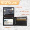 SMART CC Men Wallet with Tracker Work with Apple Findy(iOS only), Wallet Tracker with Bifold Minimalist Thin Wallet 13 Card &2 ID Windows & Cash Slot (Black&Orange)(Not For Android) view 4